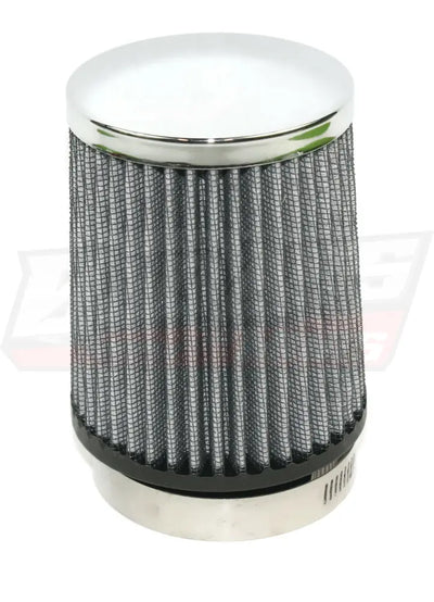 Air Filter 3 1/2 X 4 2 7/16 Id Angled Flange Tapered Chrome Cap